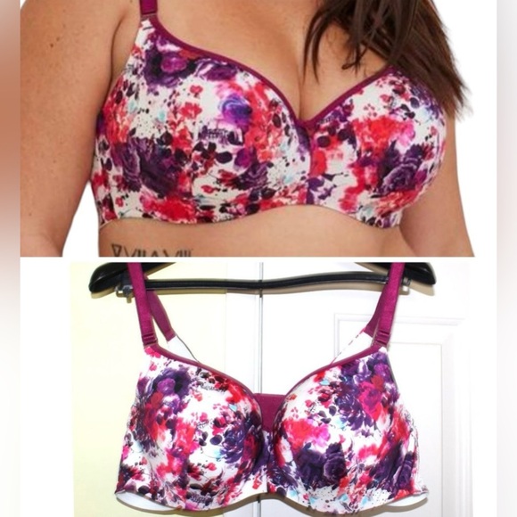 TORRID  Curve Pluss Size Full Coverage floral and skull prints Bra Size 52D - Picture 1 of 7